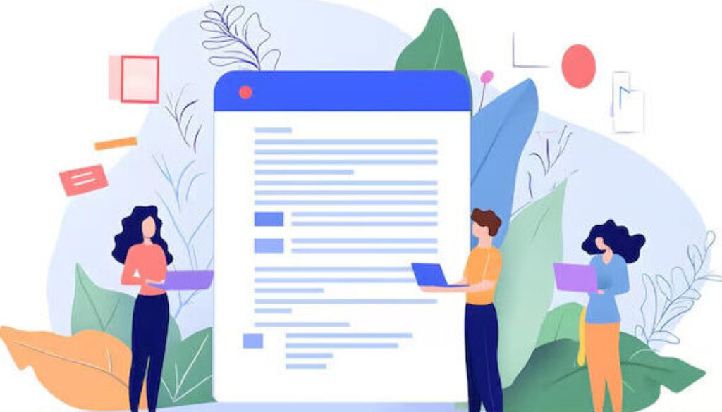 equipe-collaborant-document-volumineux-ligne_837220-3108