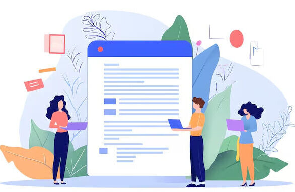 equipe-collaborant-document-volumineux-ligne_837220-3108